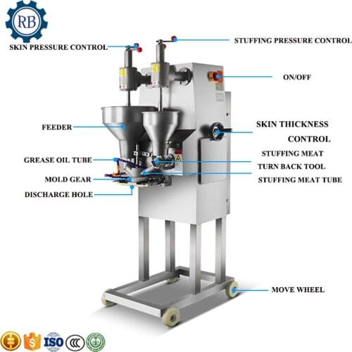 Multifunctional Fishball Vegetable Meat Ball Making Machine Stuffing fish shrimp meatball making machine