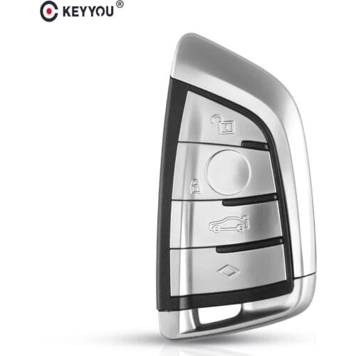 KEYYOU Upgraded Remote 3 Button Car Key Case Styling Cover For BMW F CAS4 5 7 Series X5 X6 2014 2015 2016 Insert Small Key Blade