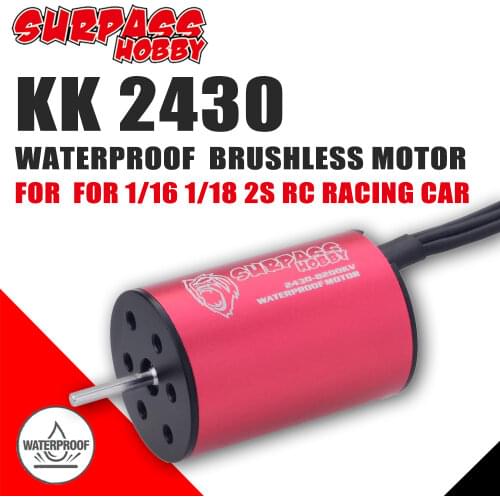 Surpass Hobby 2430 Waterproof Brushless Motor 2.0mm 25A ESC 5800KV 6300KV 8200KV for 1/16 1/18 RC GTR Lexus Drift Racing Car