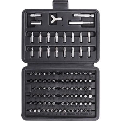 100-piece bit set, chrome vanadium steel screwdriver bit set, Phillips hexagon screwdriver bit screw screw set