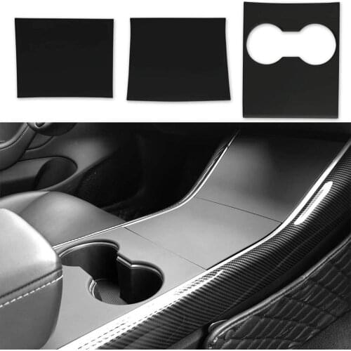 Model 3 Model Y Center Console Wrap ABS Matte Black Console Cover Interior Decoration Wrap Kit - Model 3 Model Y Accessories