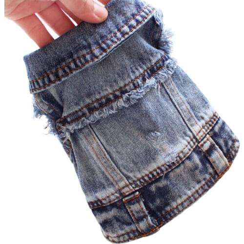 Sphynx Cat Clothes Hole Denim Clothing for Dogs Casual Cowboy Jacket for Sphinxe Cat Kitten Jeans Vest Pet Costumes Mascotas