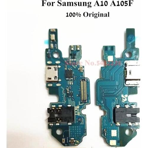 Original USB Charging Dock Port Flex cable For Samsung A10 A105F Charger plug With Earphone Jack Microphone Replacement parts