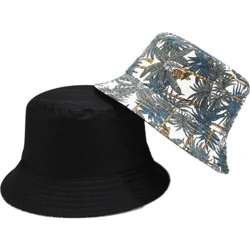 2021 Double Sided Cartoon Graffiti Bucket Hat Travel Sun Cap Men Women New Fashion