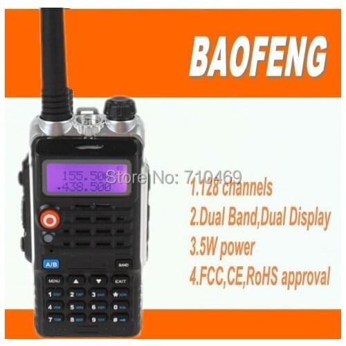DHL freeshipping+DHL freeshipping+2 pcs/lot Baofeng dualband vhf uhf 136-174&400-520Mhz walkie-talkie 5W walkie talkie pair