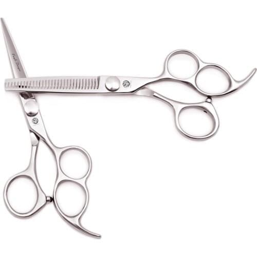 Barber Scissors 5.5" 6" Japan Stainless Purple Dragon Set Hair Cutting Scissors Hairdressing Professional Thinning Shears 9011