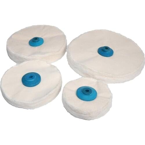 1pc Cotton Polishing Wheels 4" /5"/6“ Cloth Buffing Wheel Grinder for Jewelry Wood Metal Polishing Abrasive Tools 6mm Hole