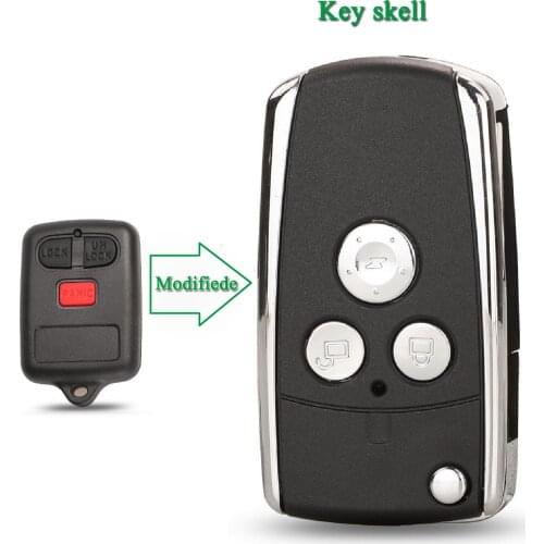 Bilchave 3 Buttons Modified Folding Flip Remote Control Car Key Shell Fob For BYD F3 F3R With Uncut Blade Replavement