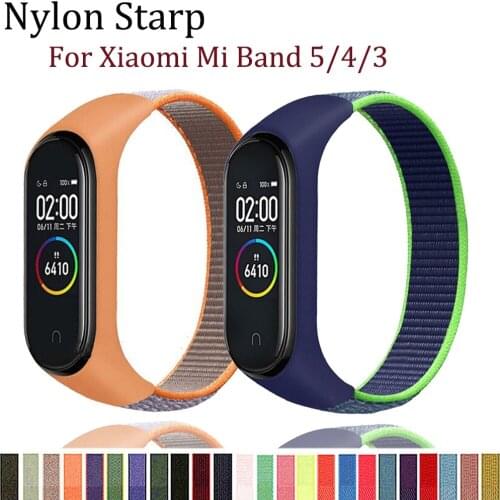 Nylon Strap for Xiaomi Mi Band 6 4 3 5 Bracelet Wristband Sports Breathable Bracelet for Miband 6 5 4 3 Replacement Strap