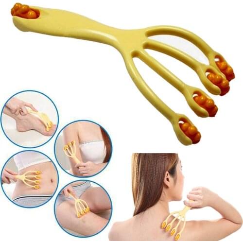 Mini Neck back roller massager face Four Claw Massager Concave Convex Rollers Anti Cellulite Body Massager Tool Random Color