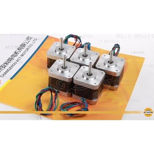 ACT 5PC Nema17 Stepper Motor 17HS4417 1.8degree 1.7A 2phase 4000g-cm(56-in)