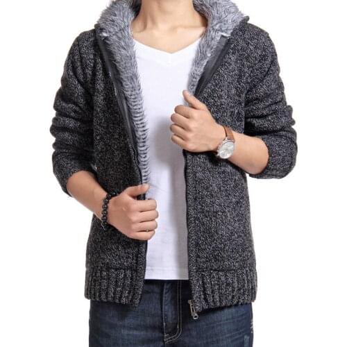 Warm MenS Wear down Feather Cotton-padded Clothes Plus Velvet Thick Hooded Autumn And Winter Cotton-padded Clothes Warm