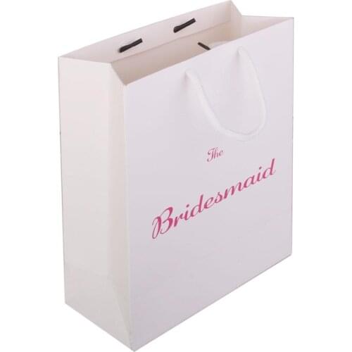 Pack of 3 Wedding Favour Paper Tote Bags The Bridesmaid Printed Present Hen Party