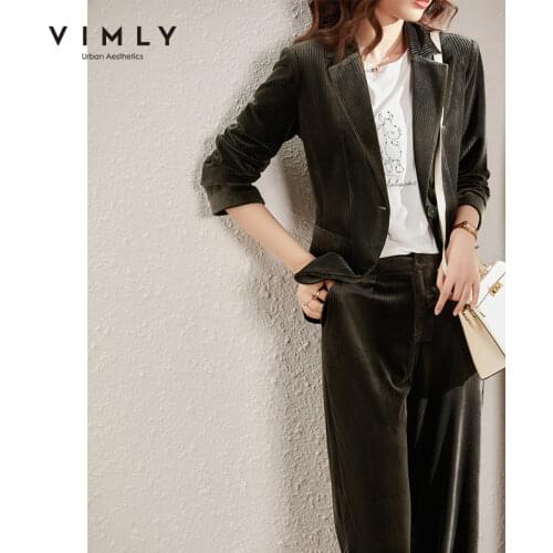 Женские осенние брючные костюмы Vimly China At AliExpress