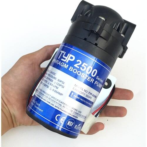 60W 50GPD Diaphragm Booster Water Pump 24V High Pressure Pump 80PSI Ideal for Drink Water System Pressure