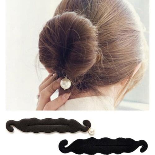 Magic Hair Twist Styling Girls Tools DIY Pearl Dtyling Bun Clip Curling Maker Headband Sponge Hair Accessories Women
