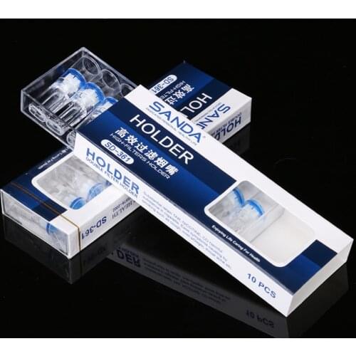 High-end SANDA 10Pcs Disposable Cigarette Filter Abandoned Cigarette Holder Mouthpiece Tobacco Tar Filtration Cleaning Holder