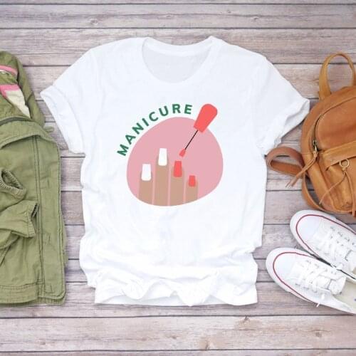 T-shirts Women Nail polish Love Fashion 90s Trend 2021 Summer Clothes Graphic Tshirt Top Lady Print Female Tee T-Shirt ladies