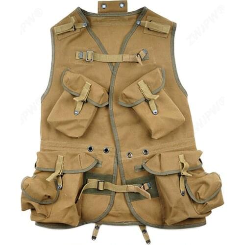 WW2 US ARMY D-DAY INVASION RANGER NORMANDY 1944/LANDING VEST KHAKI MILITARY COLLECTION High Quality