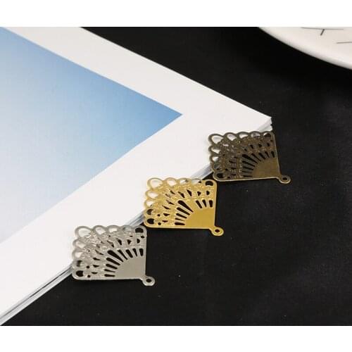 10pcs 25x27mm Filigree Tone Wraps Connectors Metal Craft Gift Decoration DIY Jewelry Making