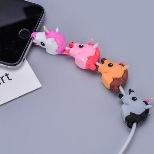 50pcs Cartoon Cable Winder Protector USB Phone Charger Data Protection Cover Mini Wire Protector Cable Cord Phone Accessories