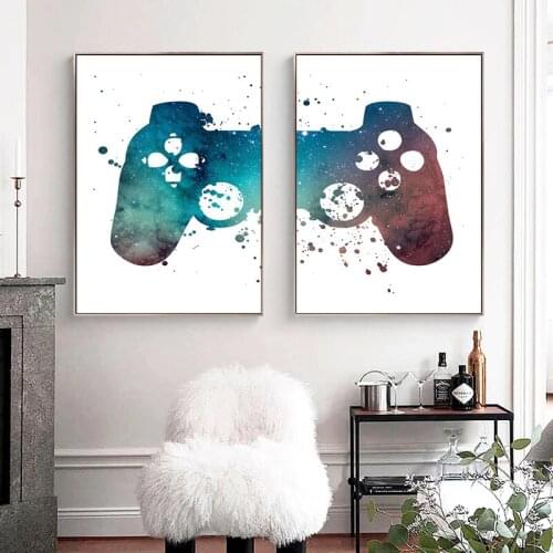 Abstract Game Console Control Handle Posters and Prints Canvas Paintings Wall Art Pictures for Living Room Decor No Frame