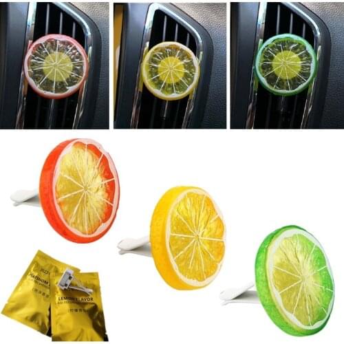 New Lemon Shape Car Air Conditioner Perfume Vent Clip Auto Outlet Perfume Interior Accessories Solid Fragrance Car Air Freshener