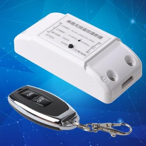 AC 85V-250V Lighting Wireless Remote Control Switch Electric Garage Door Relay Receiver and 433MHz RF Remote Controller E56B