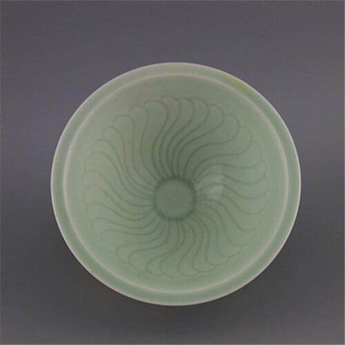 Song Hutian Kiln Celadon Line Striped Hat Bowl