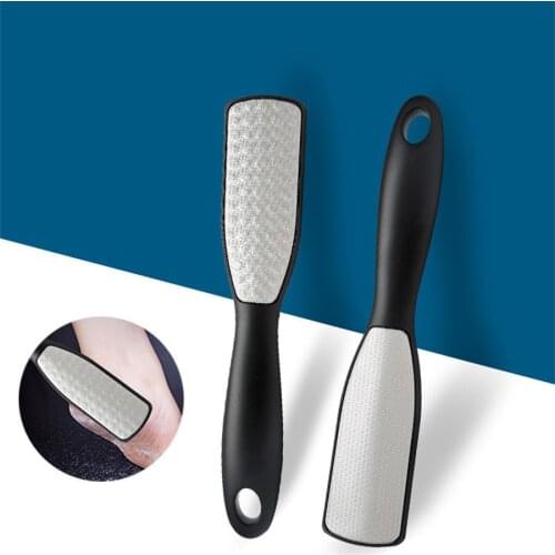 Stainless Steel Black Handle Silvery Double Side Foot Exfoliating Scrub Tools Foot Rasp Trimming Tool Foot Board Pedicure E1230