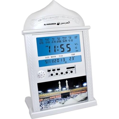 AZAN CLOCK DIGITAL Digital Home Azan Clock Automatic ISLAMIC Decor Muslim Prayer Table Clock Azan Alarm Clocks Music Playing