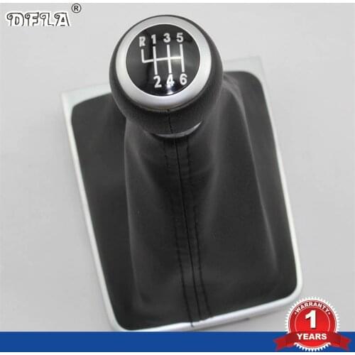 For VW Passat B6 B7 2005 2006 2007 2008 2009 2010 2011 2012 2013 2014 2015 Car 6 Speed Gear Stick Shift Knob With Leather Boot