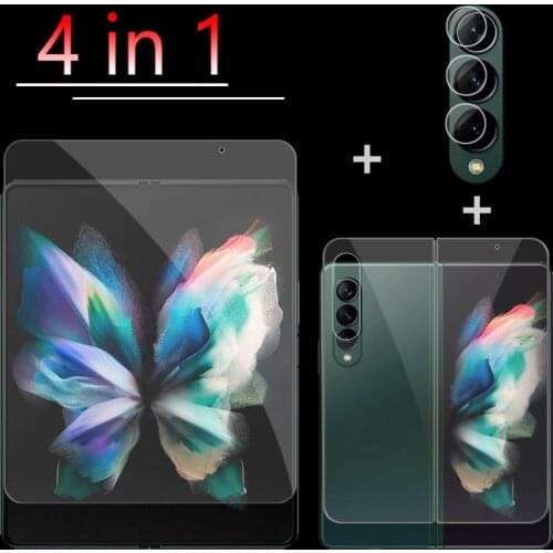 4 in 1 Front Back Soft Hydrogel Film For Samsung Galaxy Z Fold 3 5G Screen Protector For Samsong Sansung ZFold Fold3 Not Glass