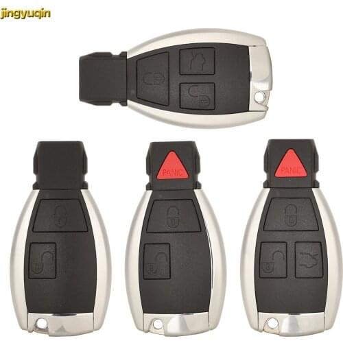 Jingyuqin 5pcs Modified Remote Car Key Fob Shell For Mercedes Benz B C E ML S CLK CL 1996-2005 2/3/4 Buttons