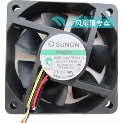 KDE2406PHV2 KDE2406PHV1-A 6015 6CM DC 24V 1.3W 1.7W 3 line alarm server inverter axial blower maglev IPC axial cooling fans