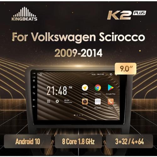 KingBeats Android Octa-Core head unit HU 4G in Dash Car Radio Multimedia Video Player Navigation GPS For Volkswagen Scirocco 2009 - 2014 no dvd 2 din Double Din Android Car Stereo 2din