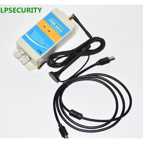 LPSECURITY GSM SMS remote control Alarm box controller module for power blackout failure 2 Alarm detection input channels