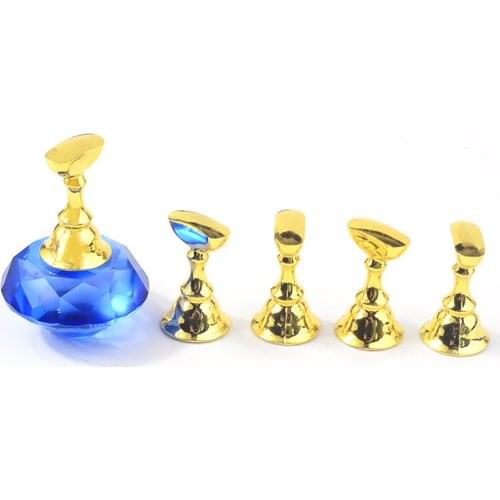 Magnetism nail tool for practice Nail Holder magic gem crystal nails high quality lotus seat with Magnetic Base