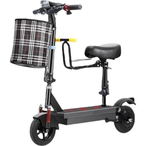 Small Scooter Female Single Folding-Type Electric Car Mini Ultra-Light Portable Mount Adult Battery Car Scooter