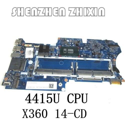 Yourui For HP Pavilion x360 14-CD0007ca 14-CD Laptop Motherboard 4415U CPU DDR4 L18169-601 17879-1A 448.0E808.001A full test