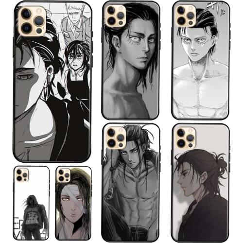 Eren Yeager Anime Attack on Titan Season 4 TPU Case For iPhone 12 11 Pro Max Mini XS X XR 6S 7 8 Plus SE 2020 Soft Cover Case
