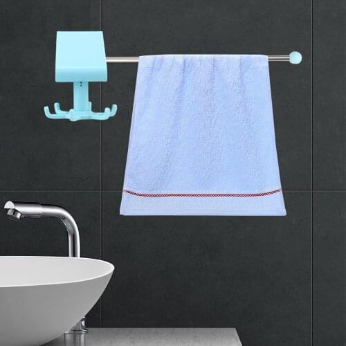 Holder for Bathroom Wall-Mounted Storage Rack Rotating Hook Hanger Kitchen Shelf Punch-Free Spatula Spoon Kitchen Supplies