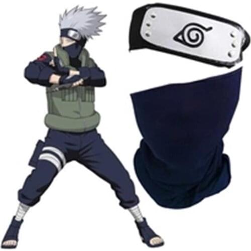 New Kakashi Konoha Headband Mask Cosplay Ninja Accessories Weapon Armor Throw Darts Kunai Hokage Gloves Bracelet Props