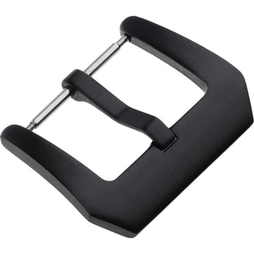 Black Stainless Steel Spring-Bar Tang Buckle for Watch Bands/Straps 18-24mm