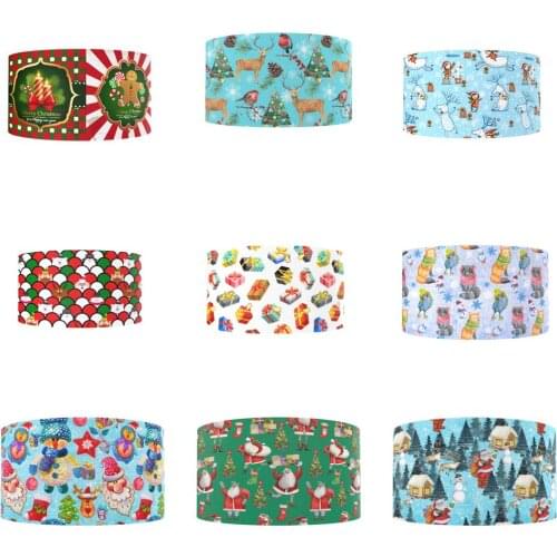 Christmas Snowman Grosgrain Ribbon Fabric Gift Wrapping DIY Sewing Wrapping Art Sewing Bow-knot Crafts Home Packing,5Yc19244