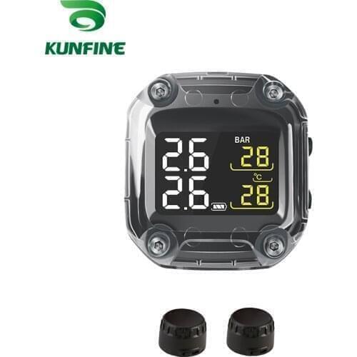 Motor TPMS Wireless Motorcycle TPMS Tire Pressure Monitoring System Motorcycle Tire Pressure Sensor Universal 2 External Sensors