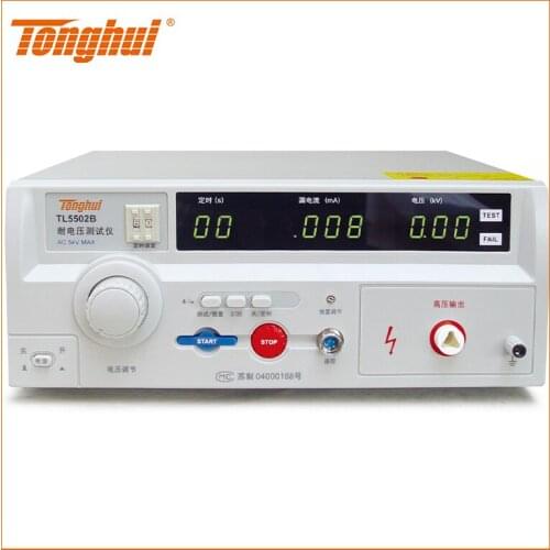 Tonghui AC And DC Withstand Voltage Tester TL5502B/TL5502A/TL5510A/TL5520B/TL5605A
