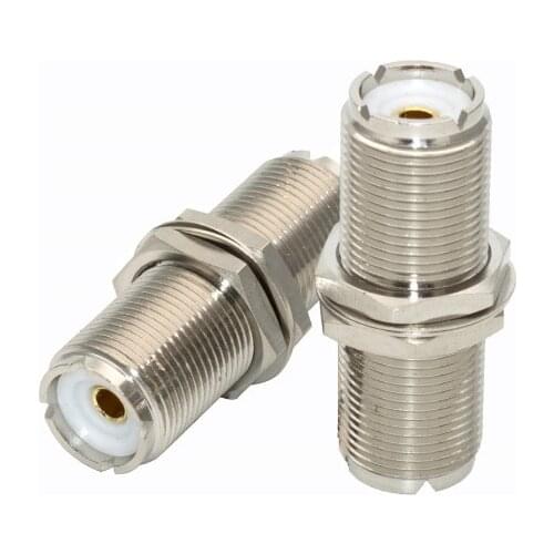 UHF Female to UHF Female PL-259 SO-239 jack nut bulkhead RF mount adapter connectors