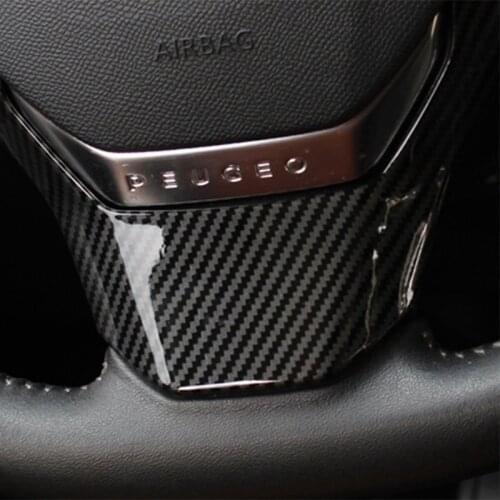 Car Inside Decoration ABS Chrome Steering Wheel For Peugeot 408 2014-2019
