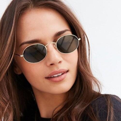 High Quality Retro Round Sunglasses Women Sun Glasses For Women And Men Alloy Mirror Female Oculos B-S8006